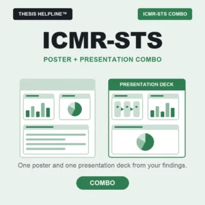 Research poster and presentation deck built from one set of findings