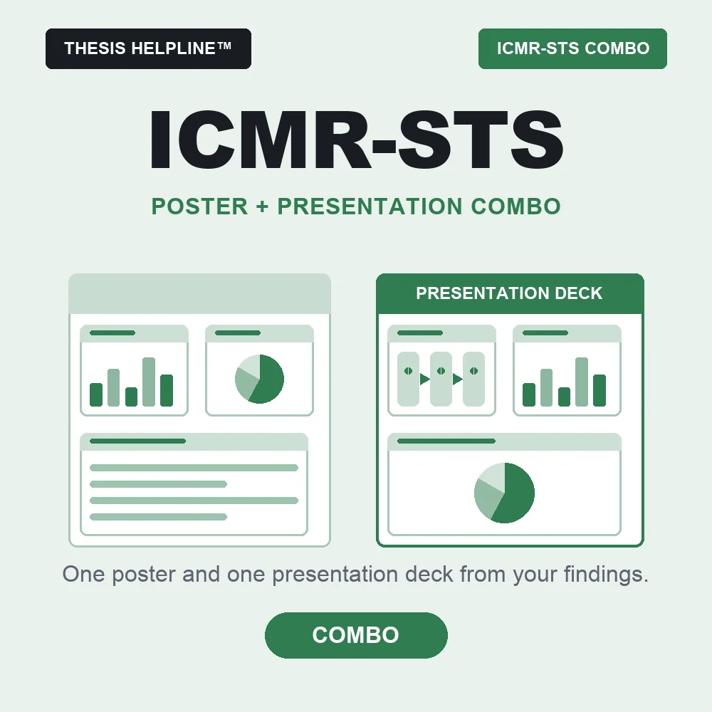 Research poster and presentation deck built from one set of findings