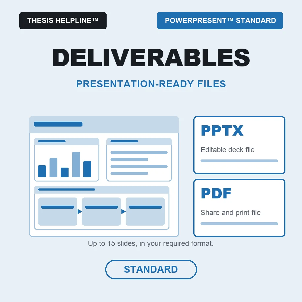 Presentation slides shown alongside PPTX and PDF file format cards