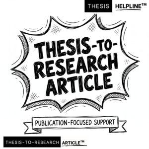 Thesis to research article support for TNMGRMU MD/MS postgraduate residents.
