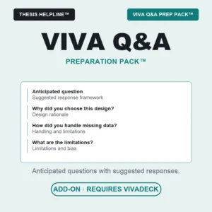Anticipated viva questions each paired with a suggested response